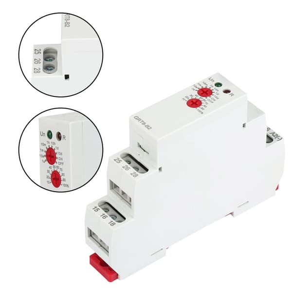 GRT8-B2 Mini 1-funktions DIN-skinne timerrelæ 12-240V AC/DC