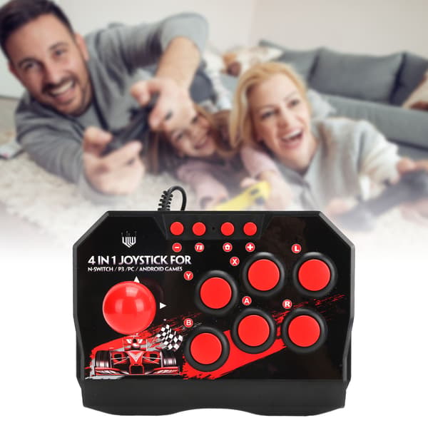 Arcade Fight Stick Trådbunden Arkadjoystick Arkadspelstillbehör för Switch/PC/PS3