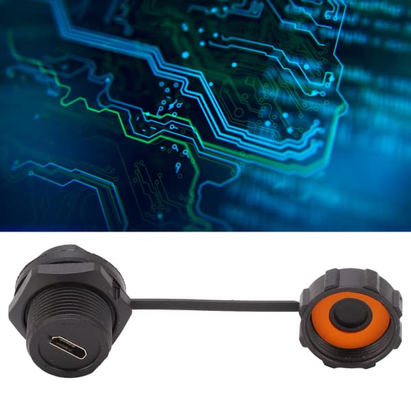 Vedenpitävä Micro USB Naarasliitin IP67 Piirilevymount takaliitin E10MCTF1F