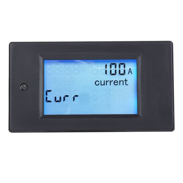 Digital LCD Multifunktionell DC Spänningsström Effektmätare med Frekvensfaktoravkänning