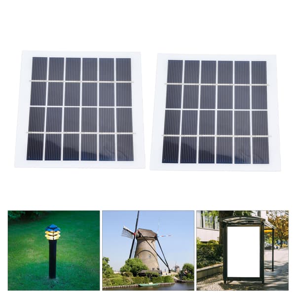 2-pack 2W 6V Mini Solpaneler, Högeffektiva Små Solceller för Hemmabelysningssystem