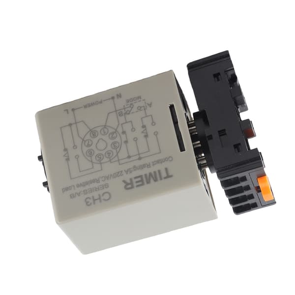 AH3-DM Dubbelfunktionsfördröjningsrelä Timer 0.01S-99H AC 220V LED