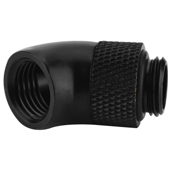 G1/4\" Gevind 45 Graders Bøjning Vinkel Roterende Fitting Adapter til CPU Vandkøling Sort