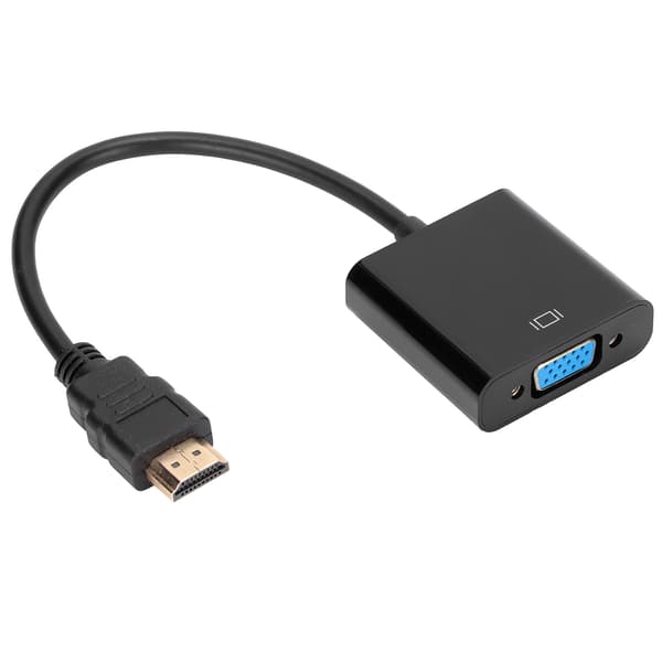 High-Definition Multimedia Interface til VGA-adapter 1080P HD bærbar ABS-konverter
