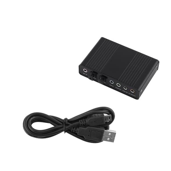 6-kanals lydkort USB ekstern digital optisk SPDIF lydudgangsadapter til pc