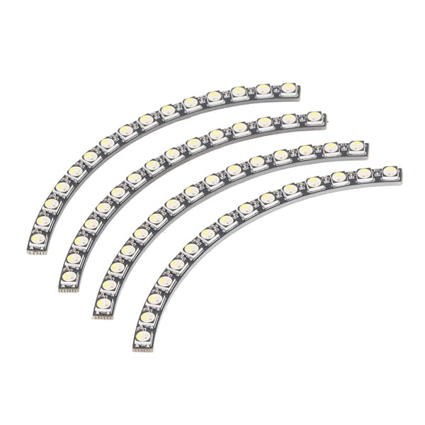60 stk. SK6812 RGB LED Ringlysmodul, individuelt adresserbart fuldfarve, 60-bit driverkort