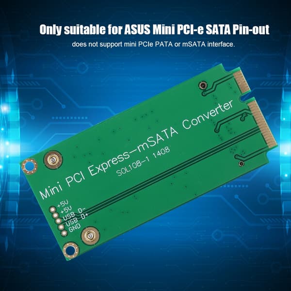 mSATA SSD til SATA Mini PCIE SSD Riser Card Adapter Konverter til ASUS Bærbar