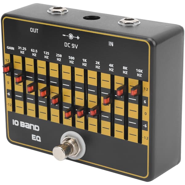 Guitar Effects 10-bånds Slider Equalizer Modulation Harmonisk Elektrisk Guitar Tilbehør