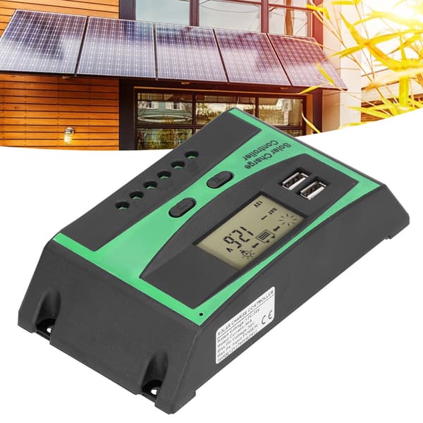 Aurinkolatausohjain 30A PWM-säädin 12V/24V Auto LD3024U