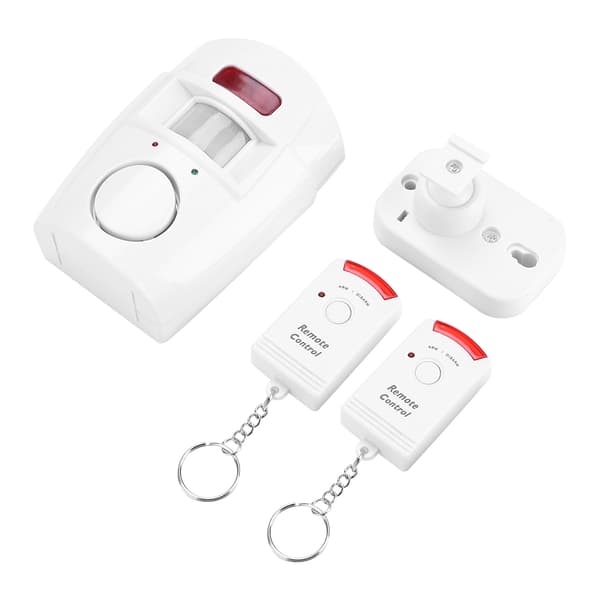 PIR Infraröd Rörelsesensor Larmkit med 2 Fjärrkontroller för Hemsäkerhet