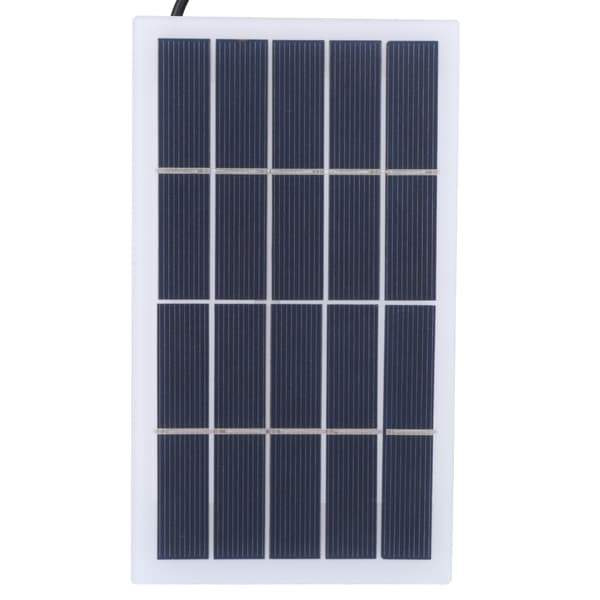 2W 5V Polysilicium Solcellepanel med DC-interfaceopladning til 3.7V Batteri Udendørs Havelampe