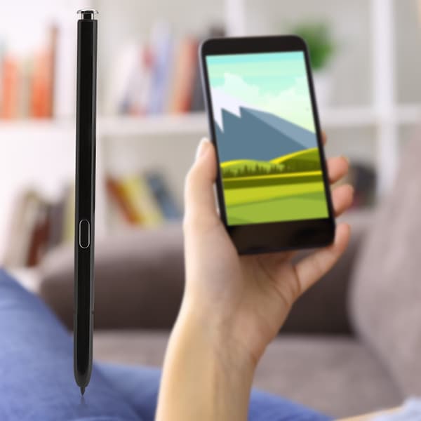 Touch Screen Skrivepen Indbygget Elektromagnetisk Passer til Samsung Galaxy Note 10 Sort Hvid (Sort)