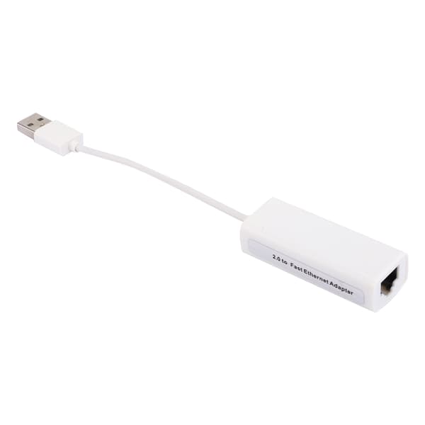 USB2.0 Ethernet-adapter RJ45 Hvid ABS RTL8152B Chip Eksternt netværkskort til computer