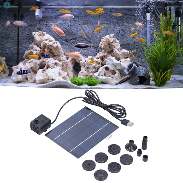 2W Solfontän med Panel Vattenpump Solpanelsats för Utomhus Landskap Dammdekor