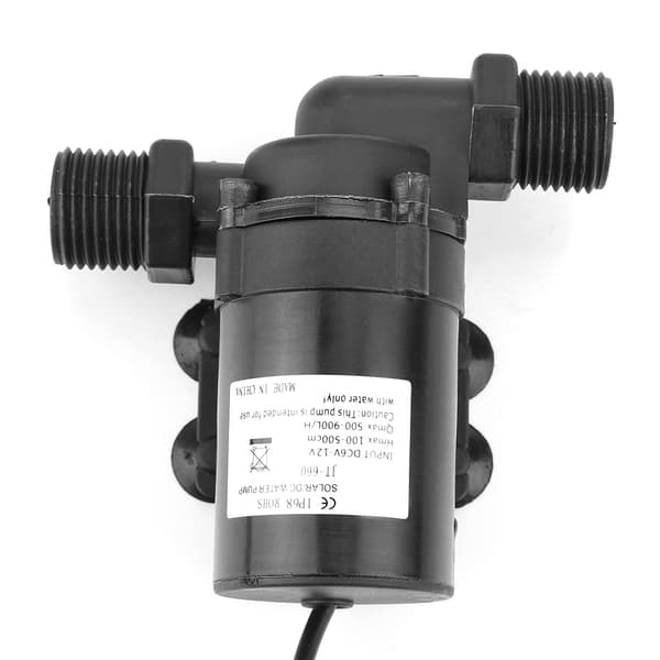 Mini DC børsteløs vandpumpe til solvandvarmer 12V 0-80℃