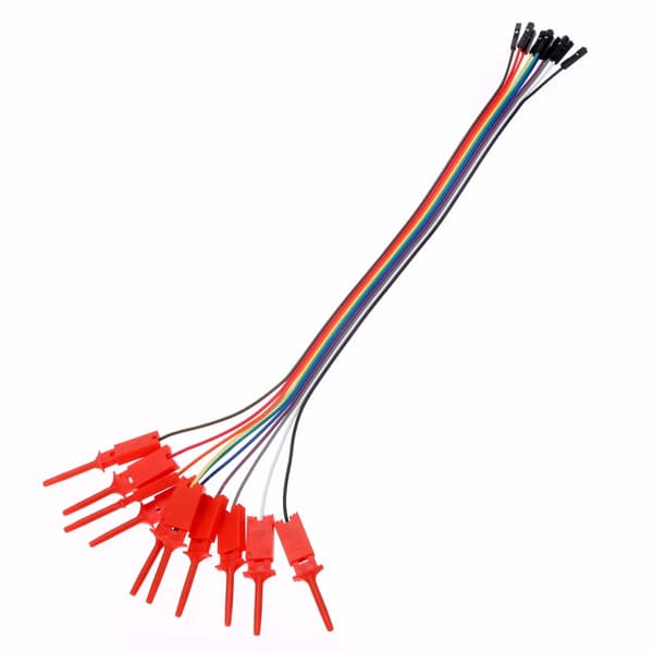 10-pak Dupont-ledninger testklemmer til USB-logikanalysator, forbindelseskabler og interface-ben, ideel til elektroniktest