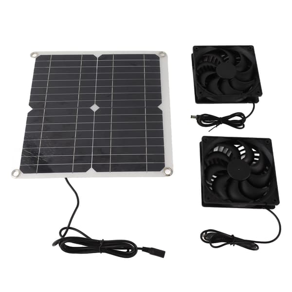 12W 12V Solpanel Driven Fläkt Effektiv Energiomvandling Solpanel Dubbelfläkt Kit