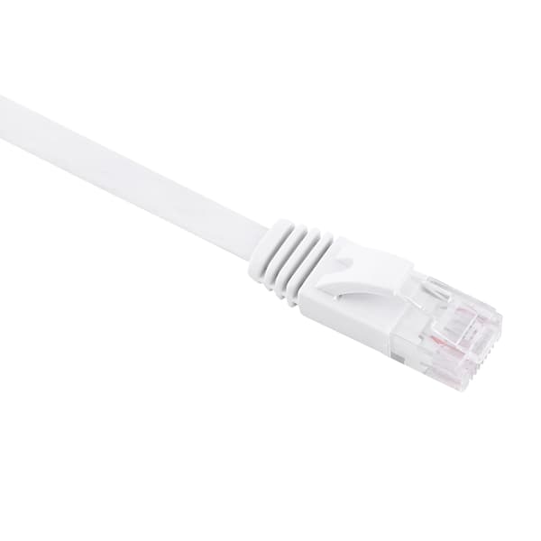 RJ45 CAT6 Ethernet Netværk Flad LAN-kabel UTP Patch Router Kabler 1000M Hvid 0,5 meter