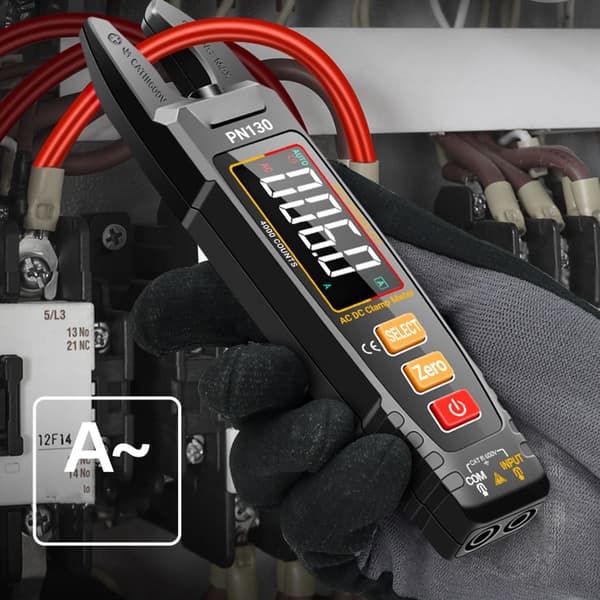 Auto-Ranging Digital Tangamperemeter, True RMS, Farve LCD Elektrisk Tester til AC/DC Strøm, Spænding, Kondensator, Diode & Frekvens