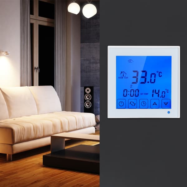 Elektrisk gulvvarmetermostat temperaturregulator 200-240V touchskærm