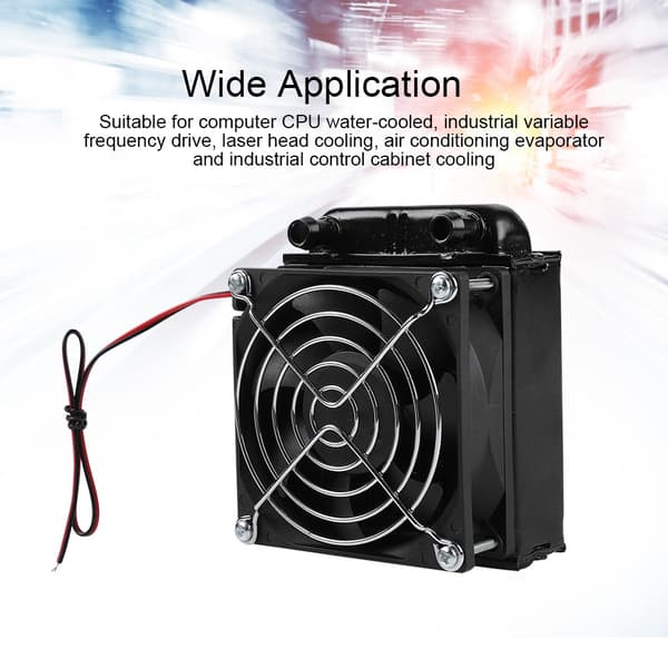 80MM CPU LED Vattenkylning Kylare Värmeradiator med Fläkt för Dator PC