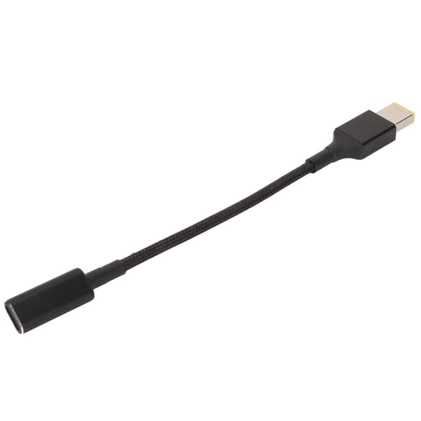 Bærbar opladerkabeladapter USB C til Slim Tip aluminiumslegering 100W DC bærbar opladerledning til Lenovo rektangulær port