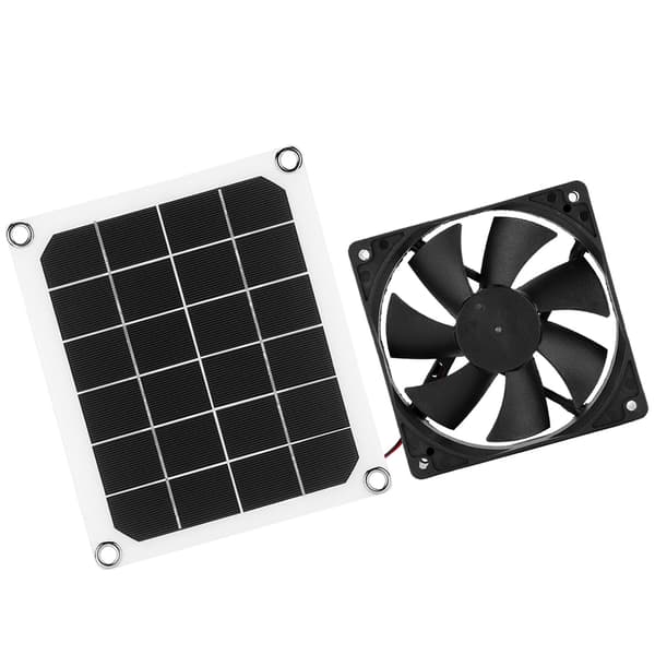 6V 10W Udendørs Solcellepanel Udsugningsventilator USB-opladning til Drivhus Hønsehus