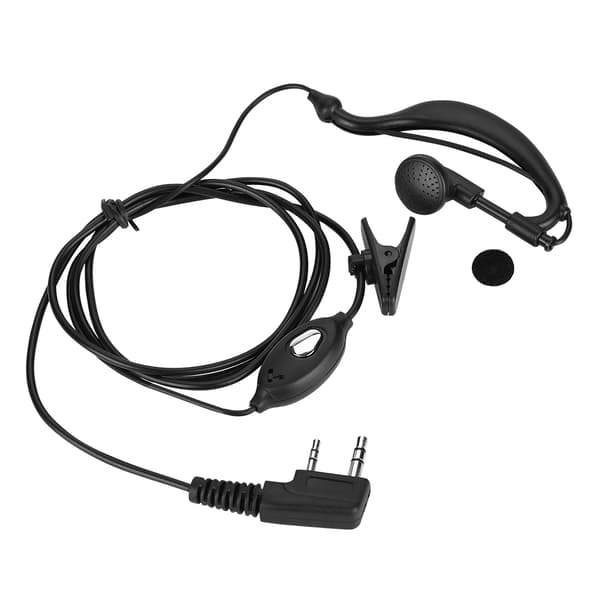 2-bens ørestykke PTT Walkie Talkie Headset ørekrog til tovejsradio