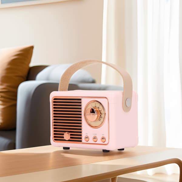 Bärbar Bluetooth-högtalare Mini Kompakt Trådlös Retro Stöd Radioprogram för Utomhusbruk