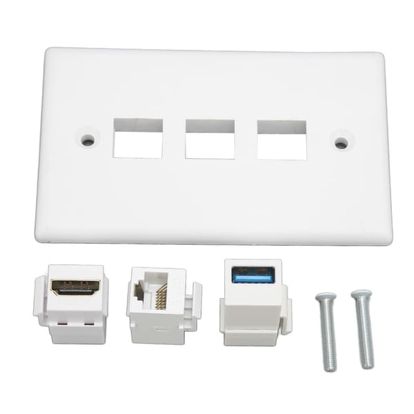 HD Multimedia Interface Vægplade Loddefri CAT6 USB3.0 HD Multimedia Interface 3 Port Vægplade Udtag