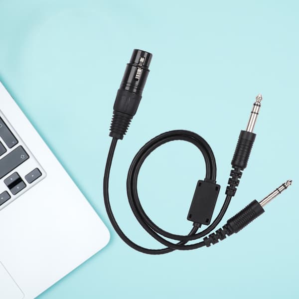 Til Airbus XLR til GA dobbeltstik 5-bens headsetadapterkabel Luftfartshovedtelefonkabel