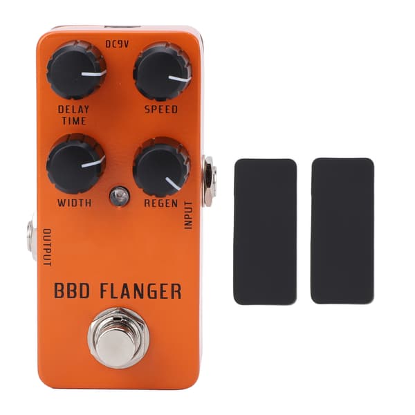 Analog Flanger Pedal Mini Bärbar för Elgitarr Bas med True Bypass DC9V