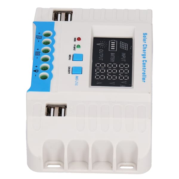 PWM Solar Charge Controller 10A 12V/24V LCD Display ABS Housing MG2430Z til Hjemmesystem