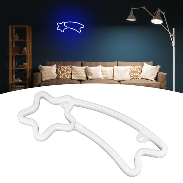 Blå Meteor Neonskilt LED-lampe til bryllupsfødselsdagsfestdekoration
