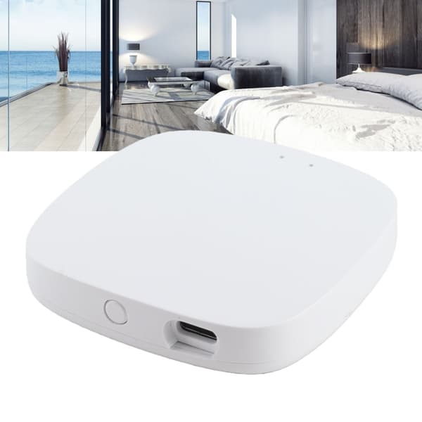 Intelligent hemkontroll för Tuya Zigbee USB-driven trådlös gateway APP fjärrkontroll Vit