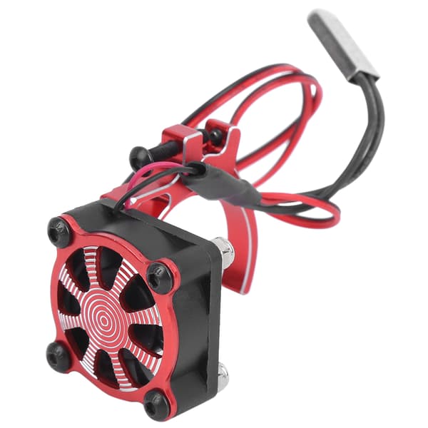 RC Modelbil Motor Køleventilator Køleplade med Termisk Sensor til 540 550 3650 3660Rød