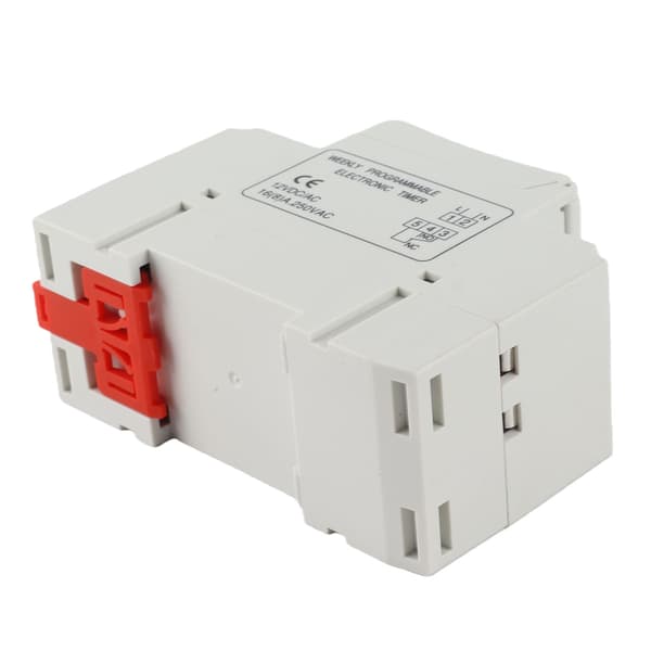 12V DC Timerkontakt ABS-skal LCD Genopladelig Strømtimer til Enheder