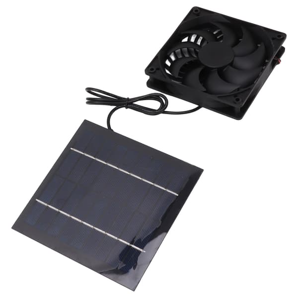10W solcellepanel ventilatorsæt soldrevet ventilator til små drivhuse hundehuse skure ventilation
