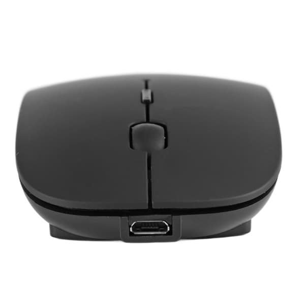 Trådløs mus Bluetooth 5.0 Stille Genopladelig Stabil Bærbar Trådløs Computermus Sort