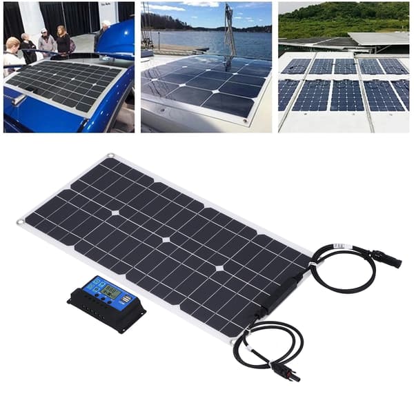 25W Monokrystallinsk Solpanel Kit 30A Ladecontroller Højeffektivt PV-modul til autocampercamping