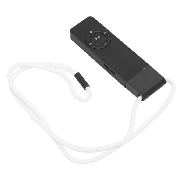 MP3-afspiller tabsfri lyd understøtter op til 64 GB mini-musikafspiller til studerende, løb, rejser, sort