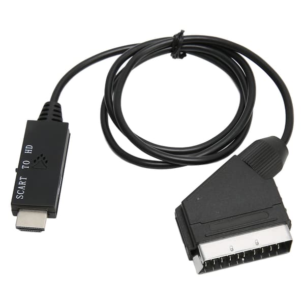 SCART til HD Multimedia Interface Konverter HD 1080P SCART til HD Multimedia Interface Adapterkabel til Lyd Video DC 5V