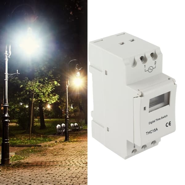 12V DC Timerkontakt ABS-skal LCD Genopladelig Strømtimer til Enheder
