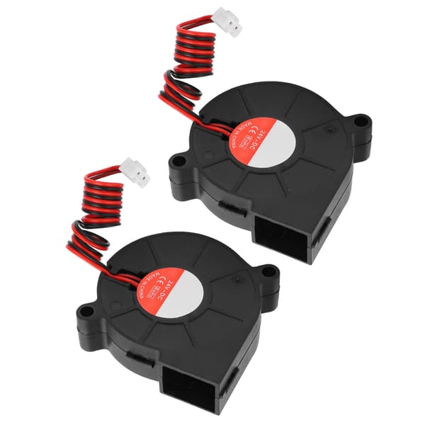 2 stk. 3D-printerventilator lydløs køleventilator passer til Ender‑3 reservedel 50x50x15mm DC24V