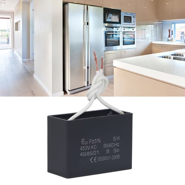 Motorstartkondensator 450V AC 6uF 50/60Hz, tilbehør til ventilatorpumpegenerator