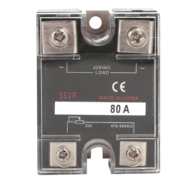 Solid State Spændingsregulator 80A Enfaset SSVR 470-560KΩ 220VAC Strømstyring