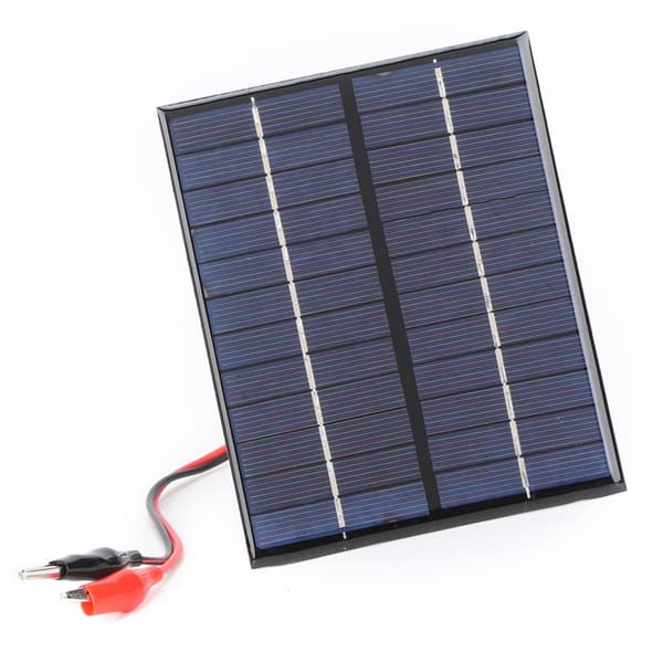 2W 12V solpanel polykristallin kisel DIY bärbar utomhusladdare med klämma
