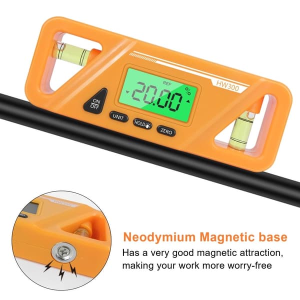 Digital vinkelmätare med display Digital magnetisk vattenpass