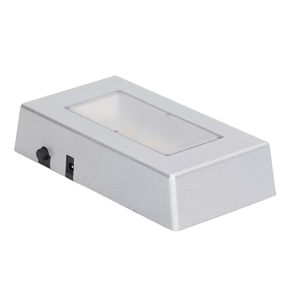 LED Display Base Multi Mode Belysning Sølv Rektangulær LED Lys Display Base med USB-kabel til Smykker Krystaller