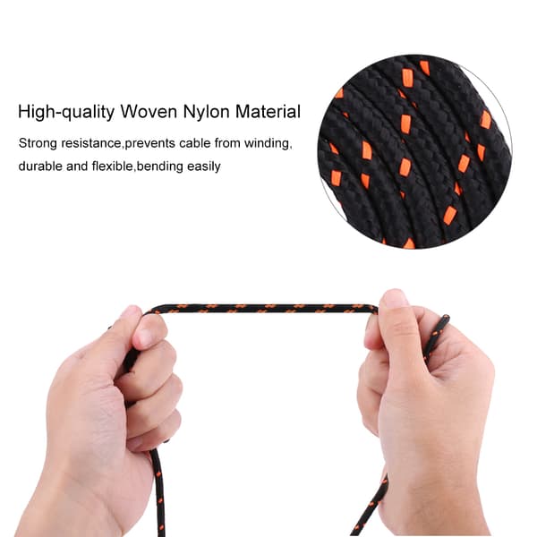 2,2 meter USB-kabeludskiftning til Steelseries Kana-mus Sort+Orange